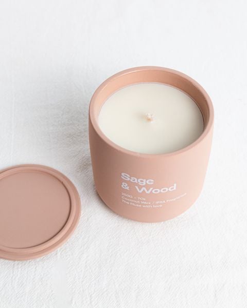 Nến thơm The Muse - Sage & Wood - Hương Xô Thơm & Gỗ Palo Santo - Ảnh 4