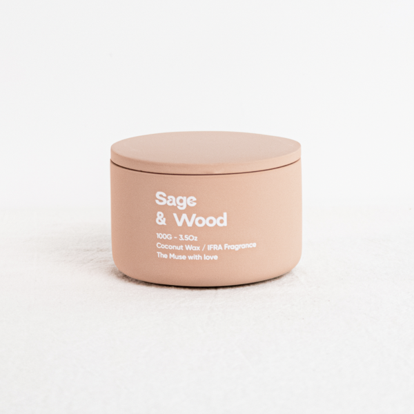 Nến thơm The Muse - Sage & Wood - Hương Xô Thơm & Gỗ Palo Santo - Ảnh 3