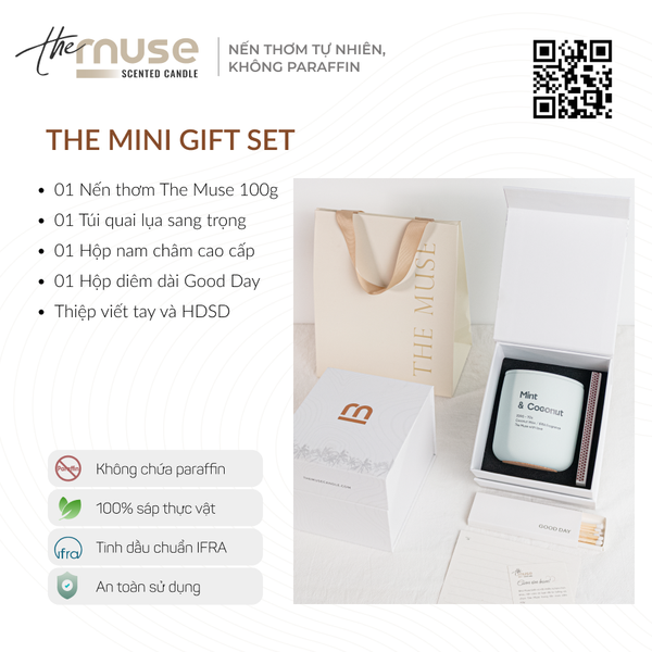 Nến thơm The Muse - Mint & Coconut - Hương Bạc Hà & Dừa - Ảnh 3