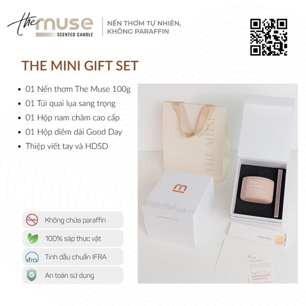 Nến thơm The Muse - Sage & Wood - Hương Xô Thơm & Gỗ Palo Santo - Ảnh 2